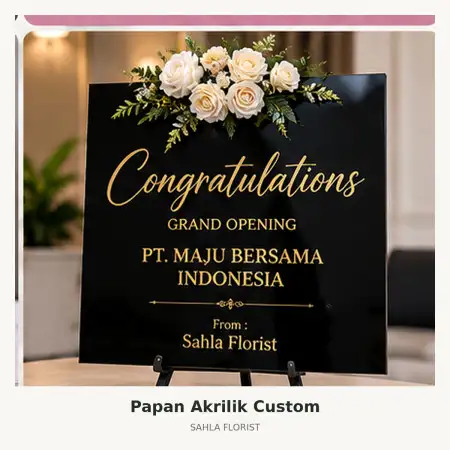Papan Bunga Akrilik Gowa